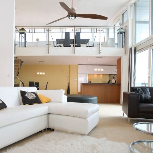 Destratificateur mezzanine Deco Fan Faro en bois