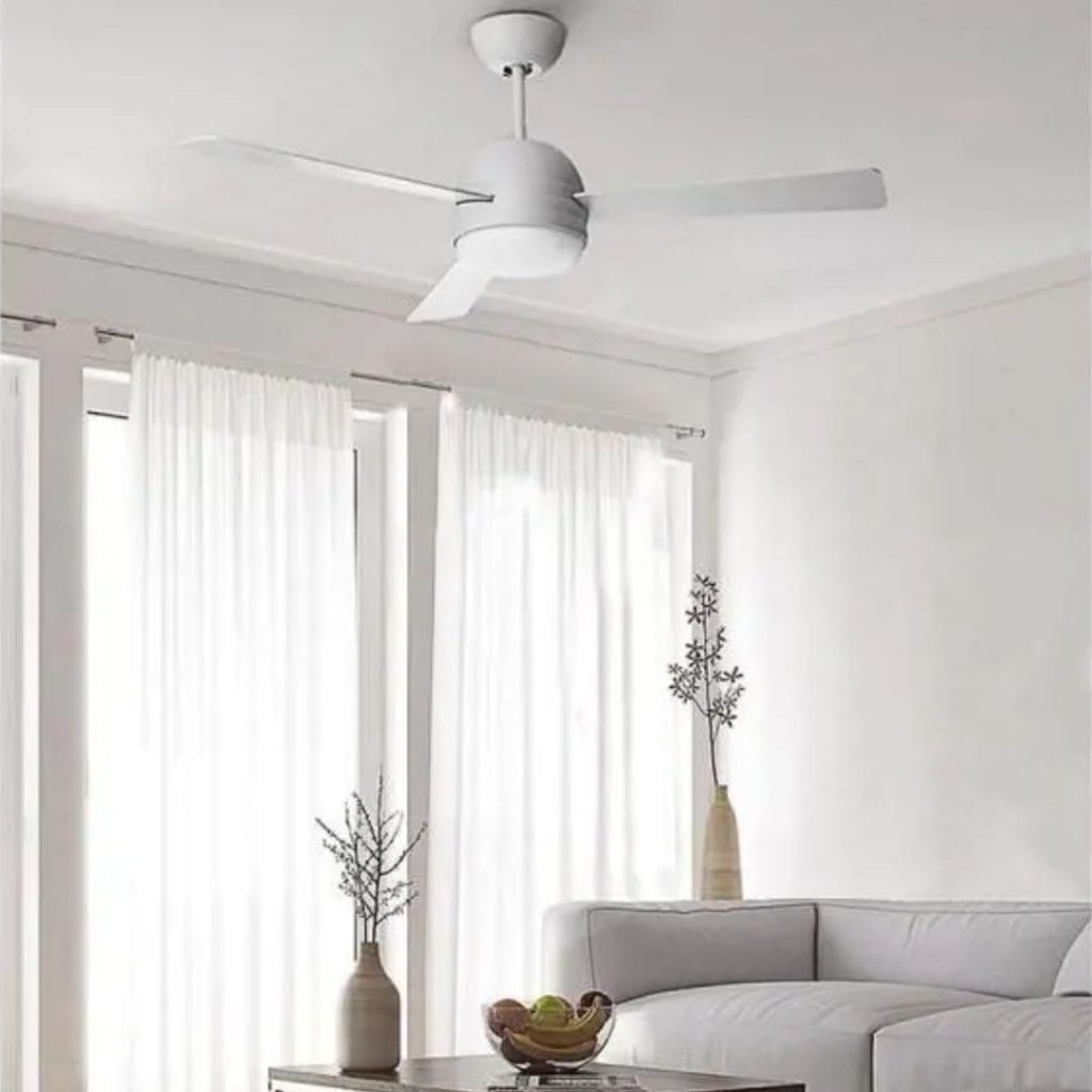Ventilateur De Plafond S&P – 3 Pales Blanches – 1400 Mm – Avec Régulateur 3V – Neuf